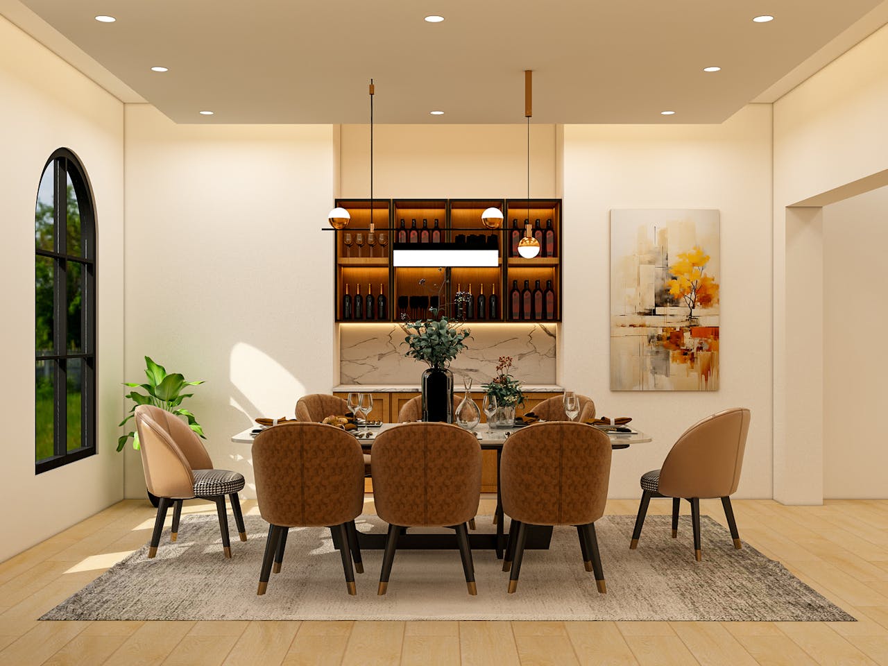 Free stock photo of aesthetic interior, architecture, dinning area