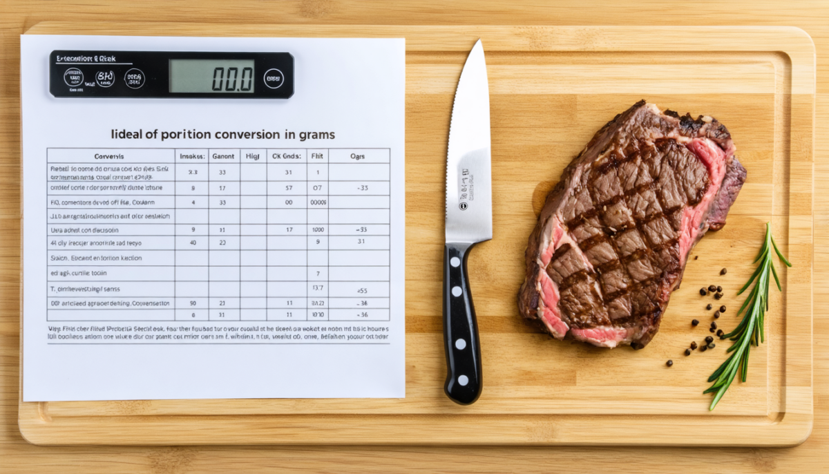 découvrez comment maîtriser la cuisson du faux-filet avec notre table de conversion en grammes pour des portions idéales et un repas parfaitement équilibré.