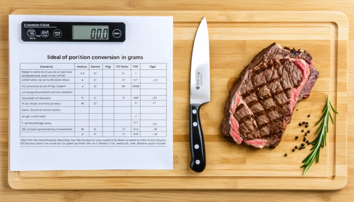 découvrez comment maîtriser la cuisson du faux-filet avec notre table de conversion en grammes pour des portions idéales et un repas parfaitement équilibré.