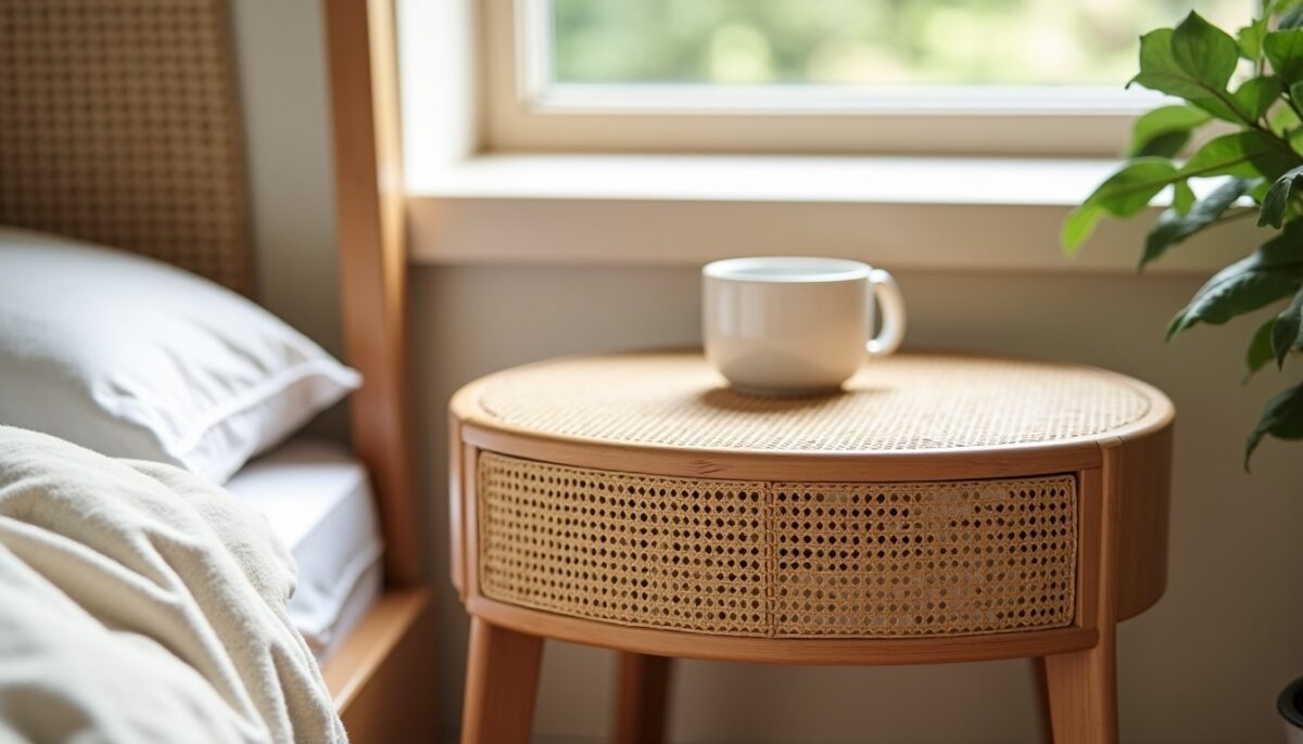 Tables de chevet Sweeek : quand le cannage et le bois apportent charme et naturel à votre chambre