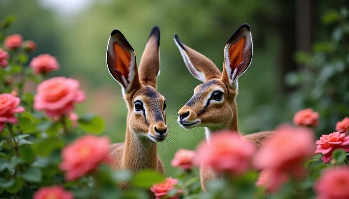 Gazelles vertes et roses : l’harmonie idéale pour une décoration printanière pleine de peps